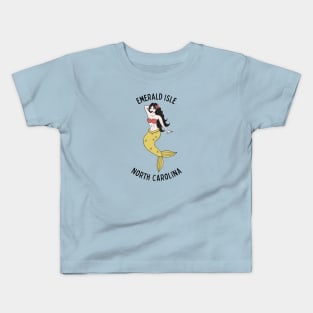 Emerald Isle North Carolina Mermaid Kids T-Shirt